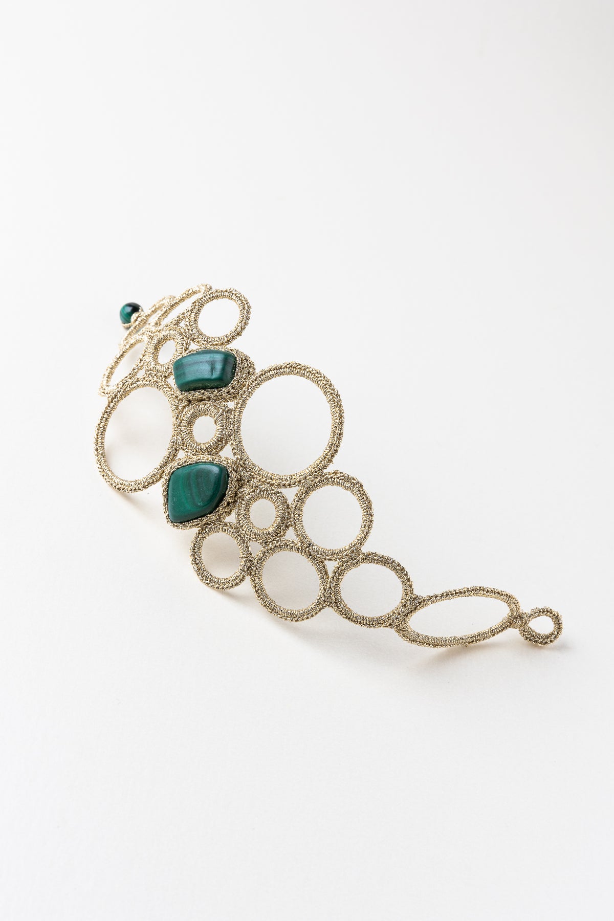 Bracciale ORBITA – Linea ORBIS con malachite