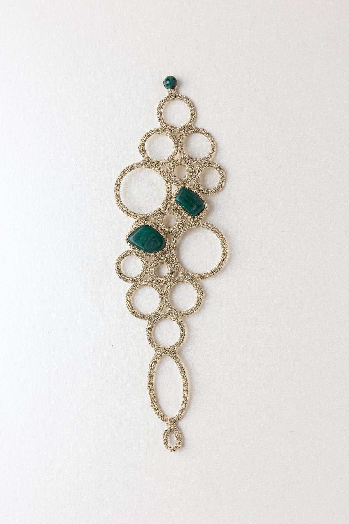 Bracciale ORBITA – Linea ORBIS con malachite