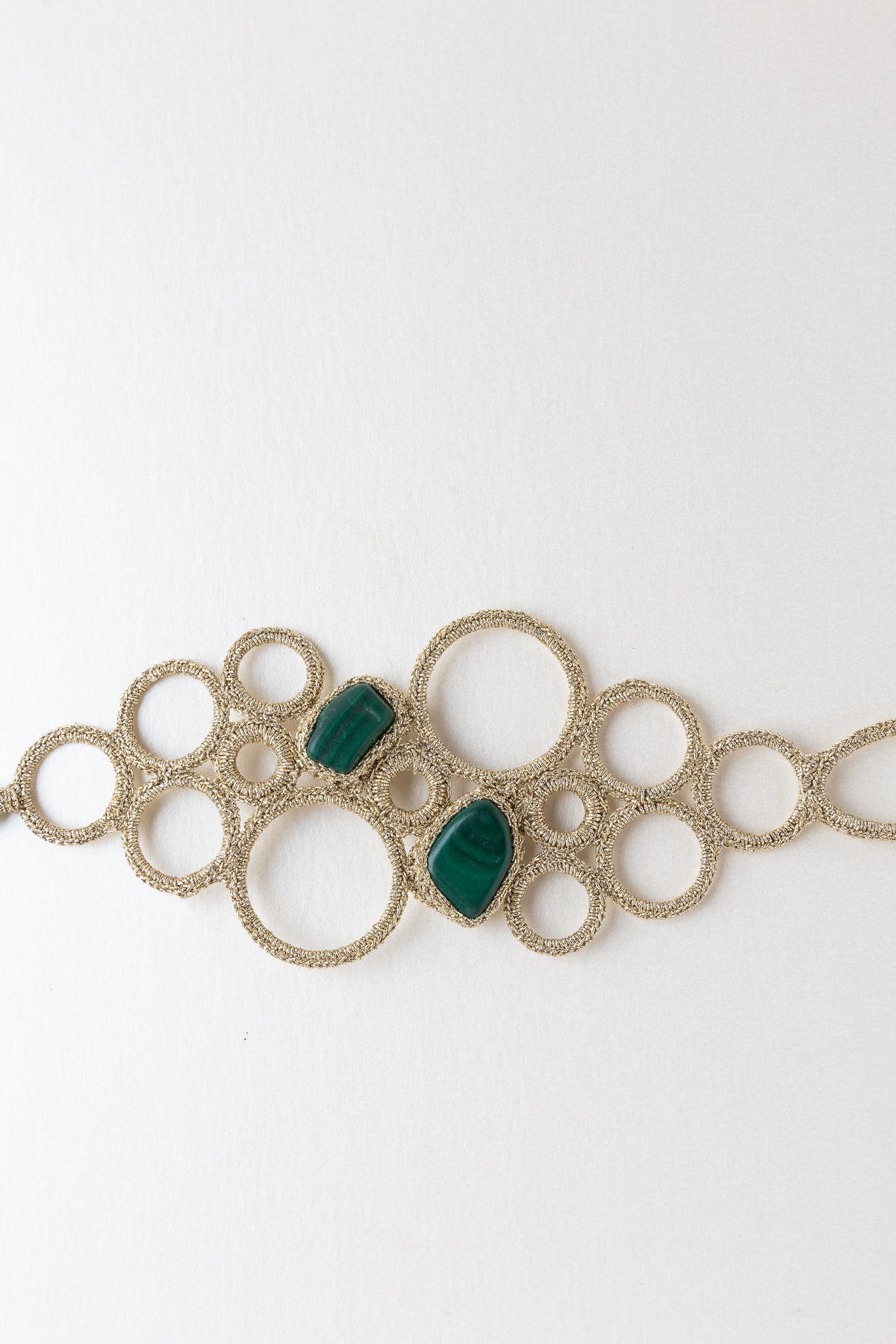 Bracciale ORBITA – Linea ORBIS con malachite