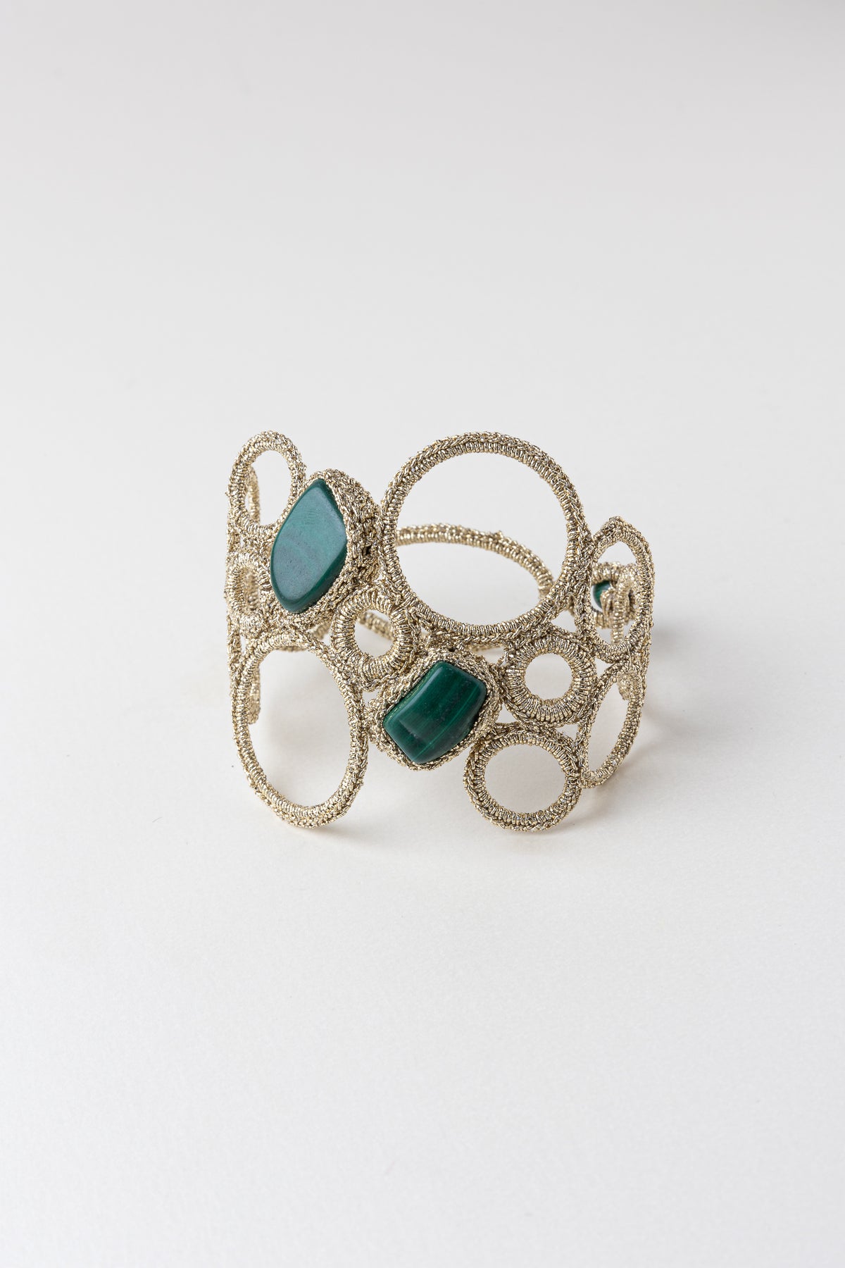 Bracciale ORBITA – Linea ORBIS con malachite