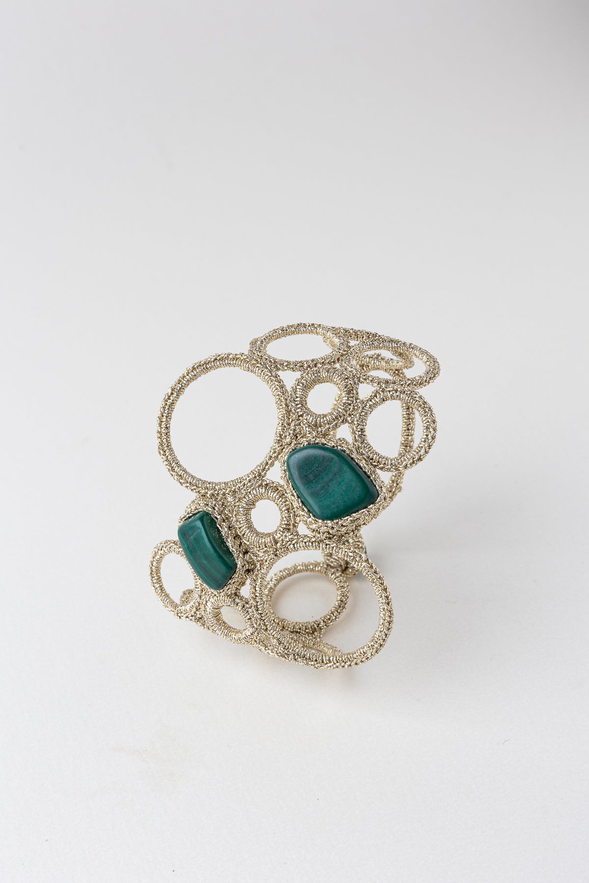 Bracciale ORBITA – Linea ORBIS con malachite