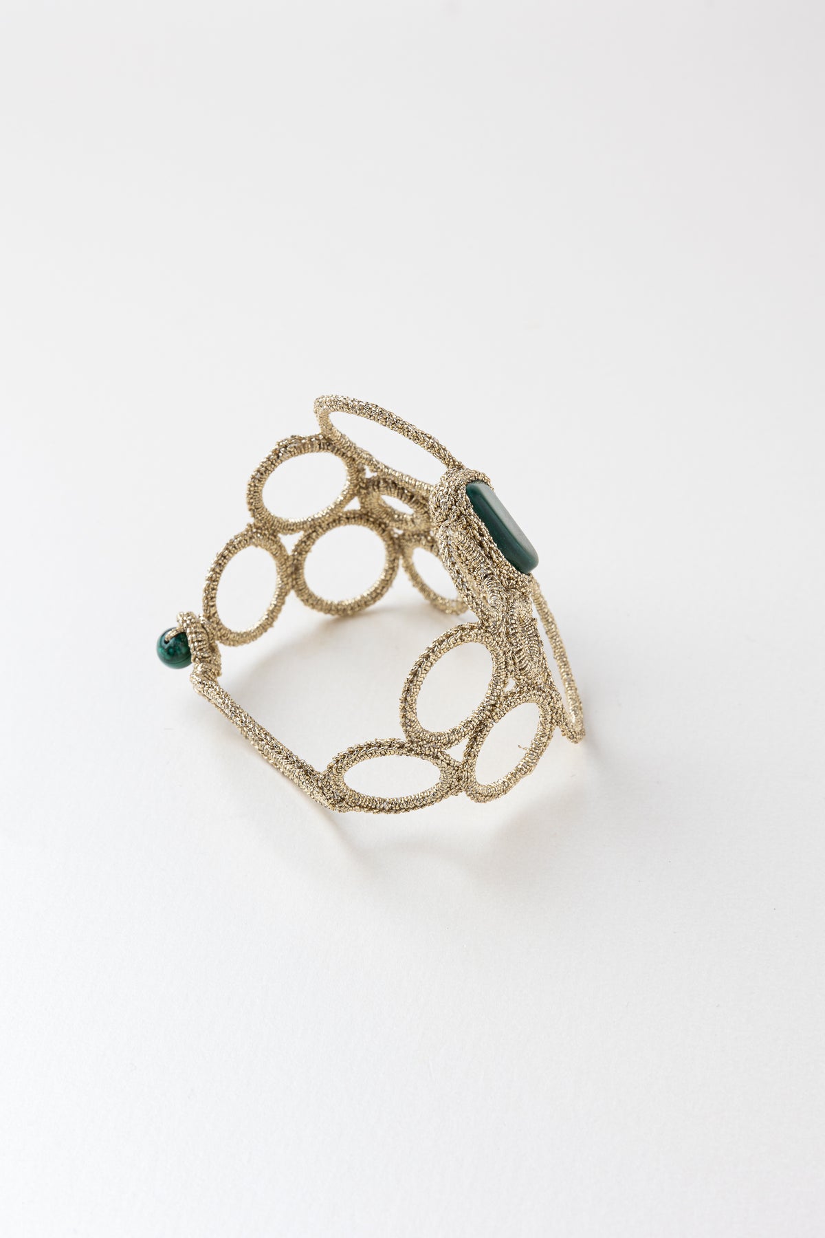 Bracciale ORBITA – Linea ORBIS con malachite
